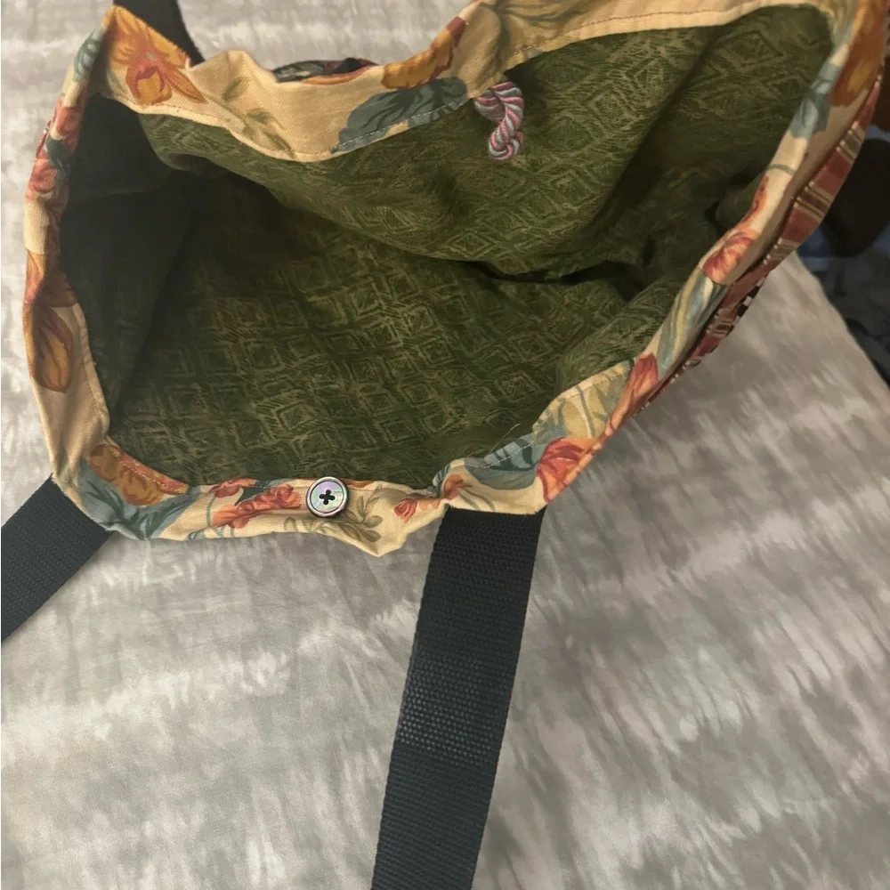 Vintage Makenzie Childs fabric tote